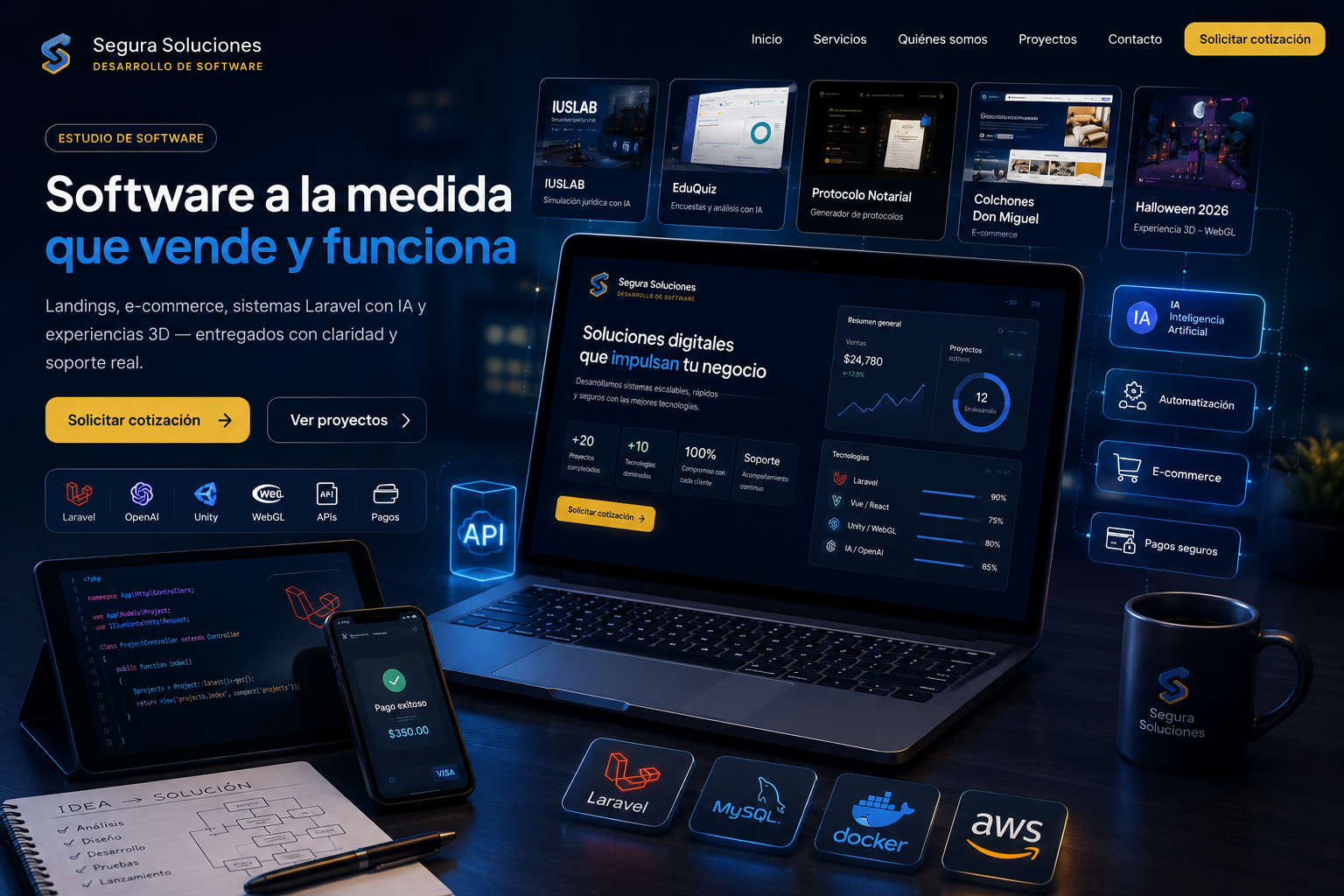 Segura Soluciones — software a la medida, e-commerce, IA y experiencias 3D